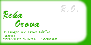 reka orova business card